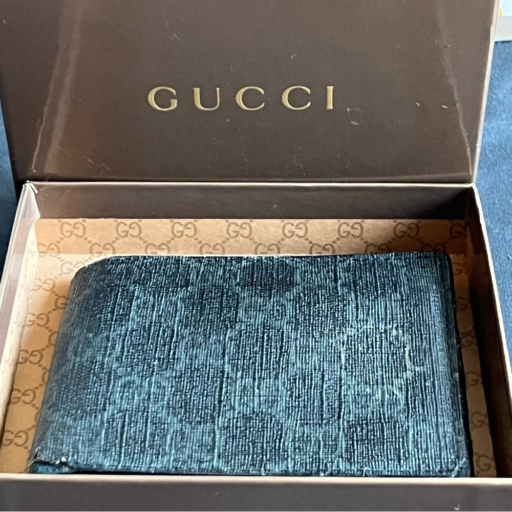 Gucci Canvas Grey Wallet 118378 GG Plus